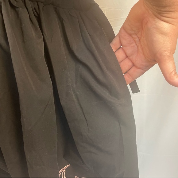 Lazy Oaf Embroidered Doodles Side Tie Black Dress 10 - Picture 10 of 14